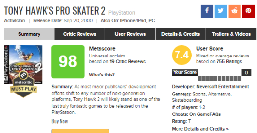 【主機遊戲】Metacritic歷史遊戲排行榜前百及部分統計數據-第74張