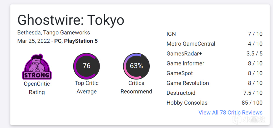 《幽灵线:东京》媒体评分解禁: M站均分74分 其中IGN 7分、GS 8分-第3张