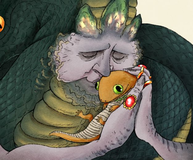 《艾尔登法环》趣味小漫画：蛇人少女在火山官邸的日常-第5张