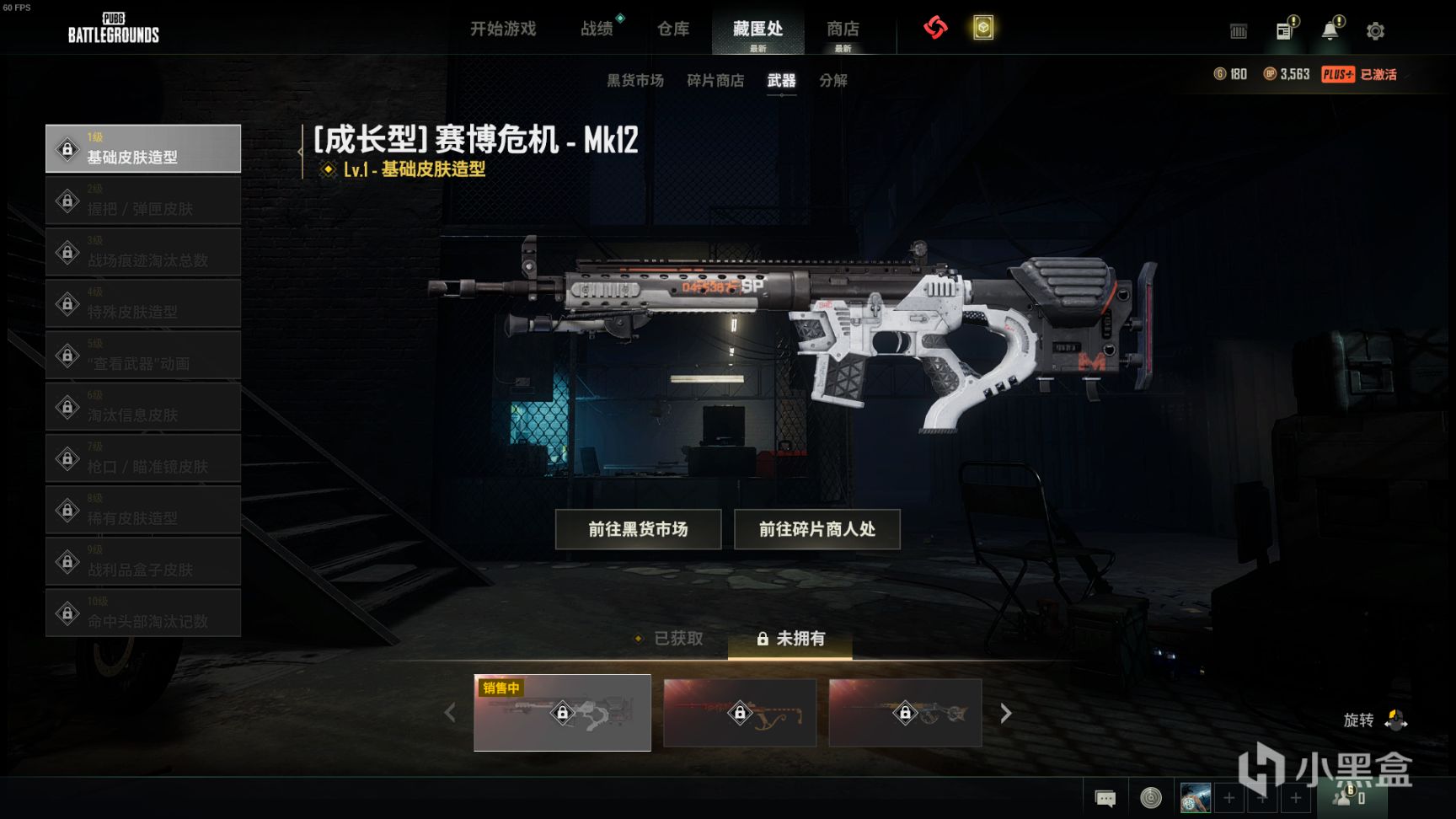 【绝地求生】黑货箱武器箱内一览：MK12-赛博危机上线，你一发入魂了吗？-第1张