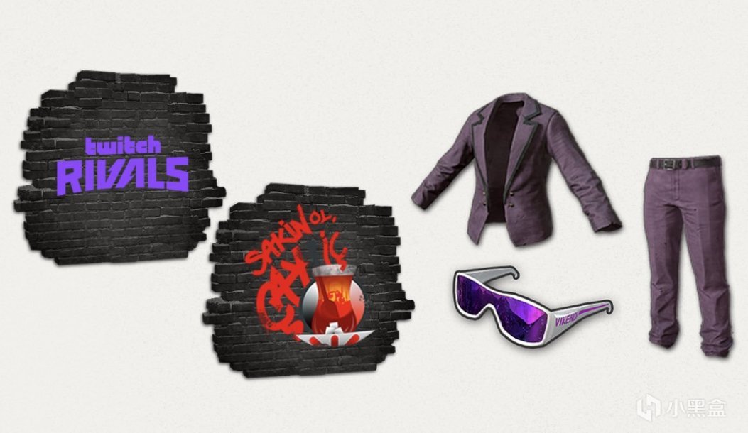 【绝地求生】Twitch最新掉宝预告：紫色西装套、滑雪镜再次白嫖-第1张