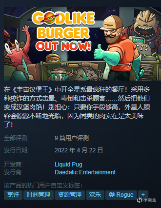 【PC遊戲】類rogue模擬經營《宇宙漢堡王》是一款可將外星人做成漢堡的搞怪遊戲-第1張