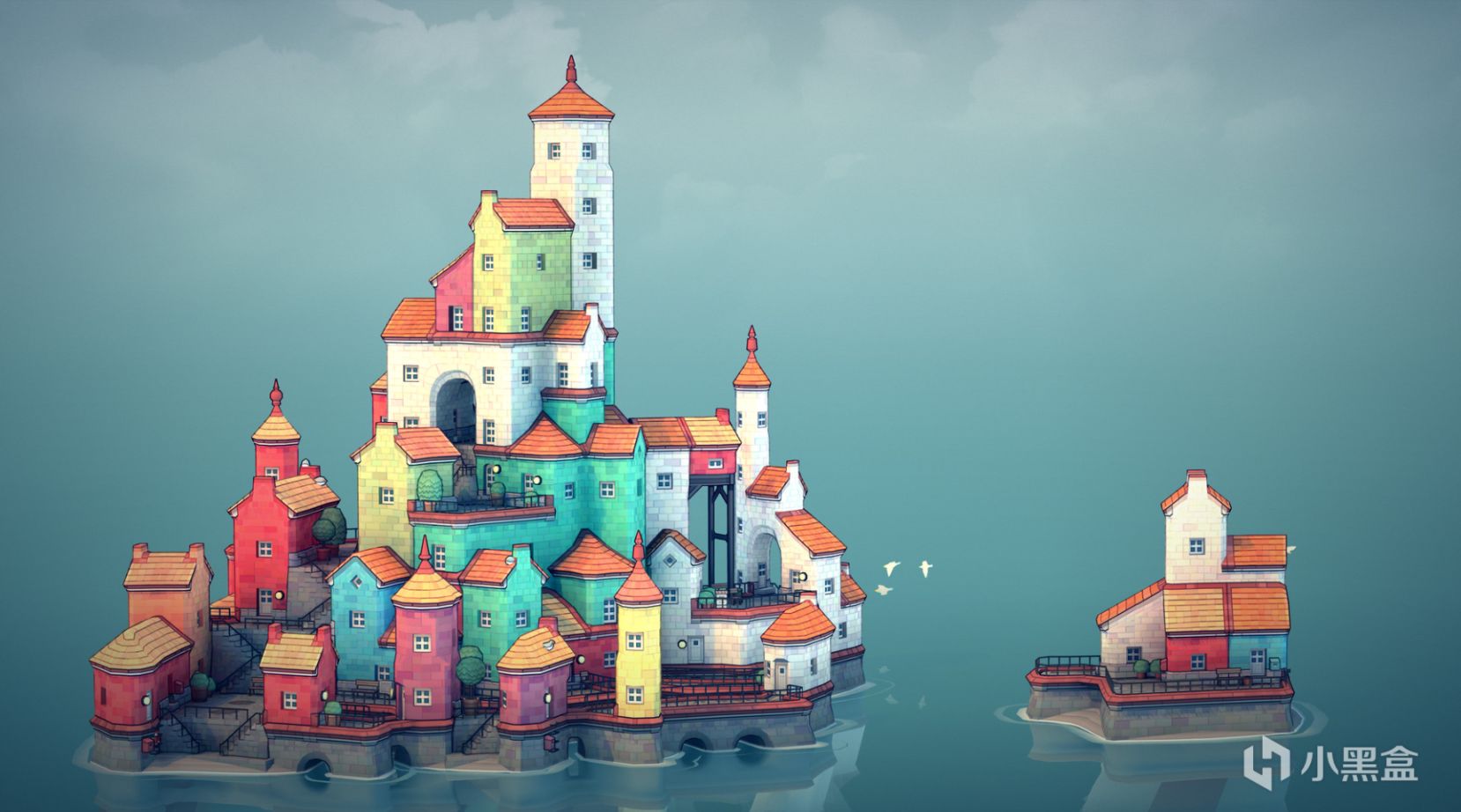 【PC遊戲】Townscaper 城鎮疊疊樂：傾聽大海的波濤，打造夢幻的城堡-第1張