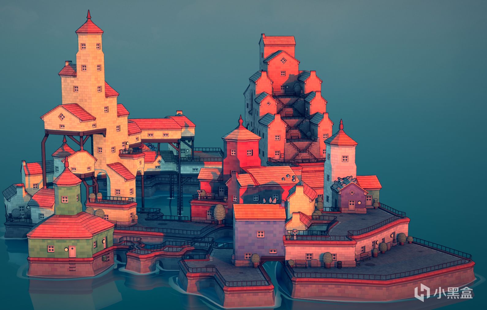 【PC游戏】Townscaper 城镇叠叠乐：倾听大海的波涛，打造梦幻的城堡-第4张