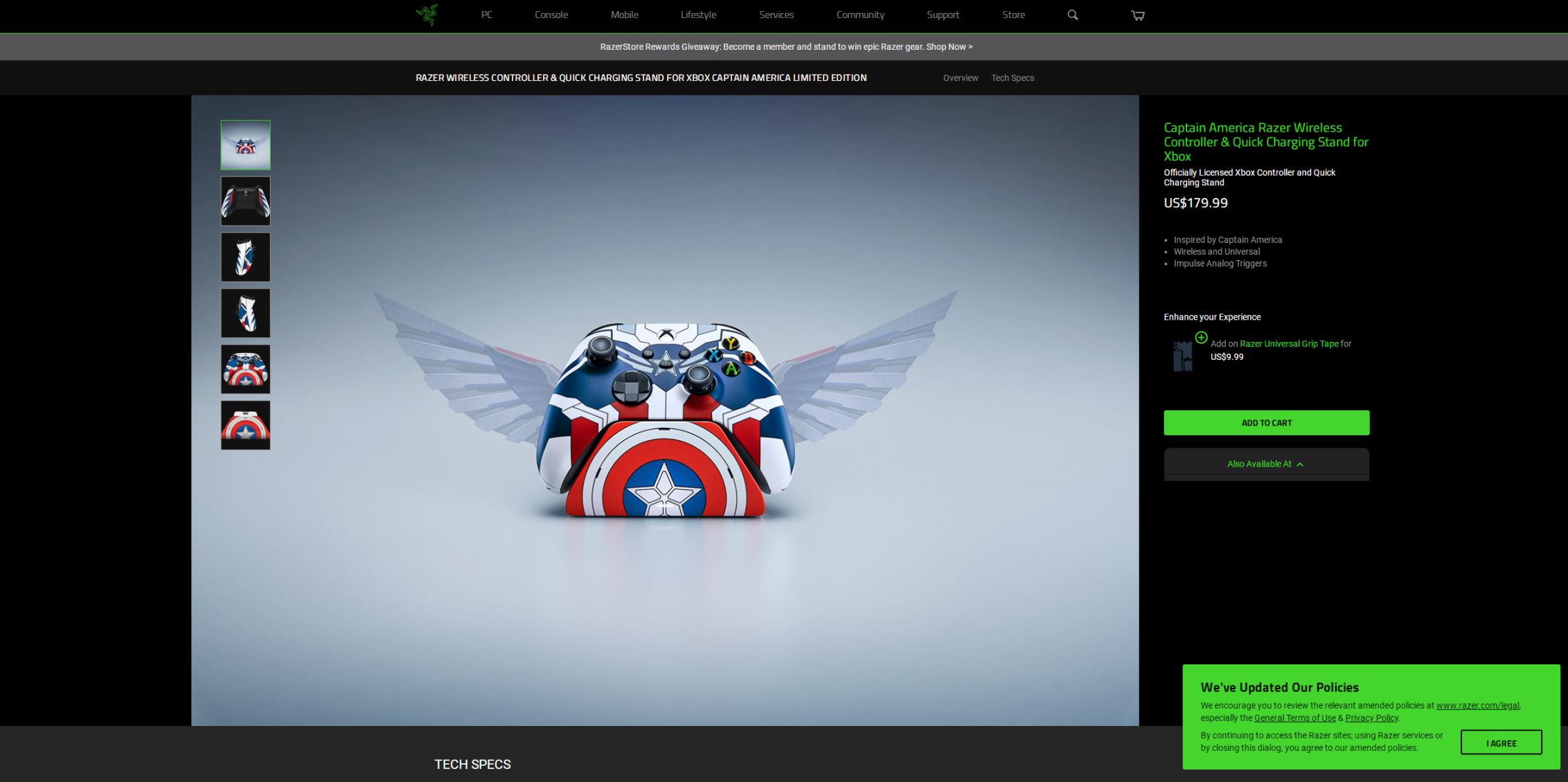 【主機遊戲】新《美國隊長》主題Xbox手柄開賣！底座是盾牌，售價約1200元人民幣-第1張