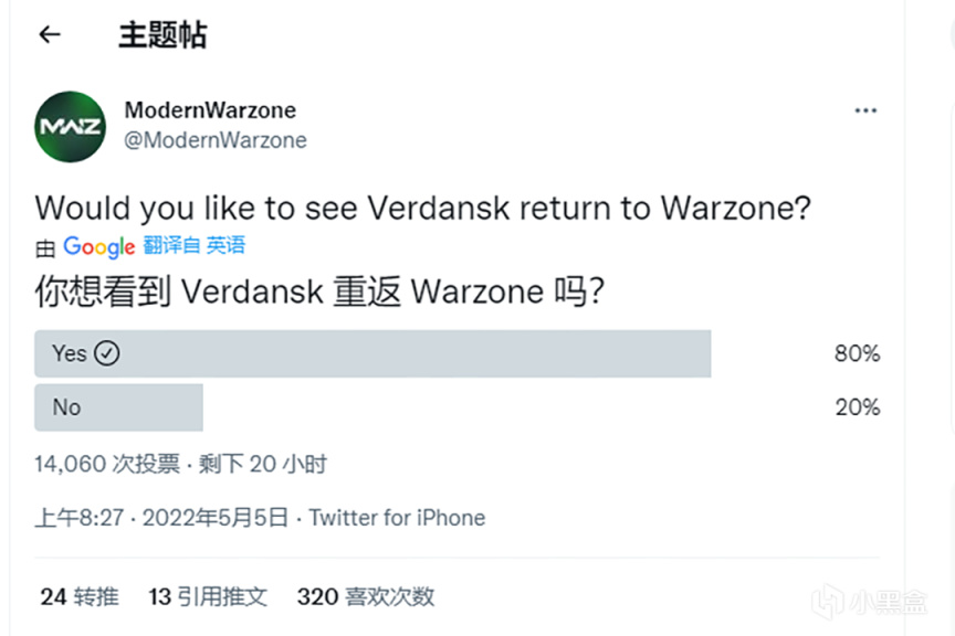 【PC遊戲】你想看到佛丹斯科重返戰區嗎？：ModernWarzone發推並做了投票機制-第0張