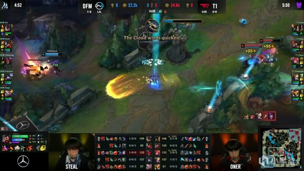 【英雄联盟】MSI小组赛：Faker佐伊打爆中路！T1 1-0 DFM！-第8张