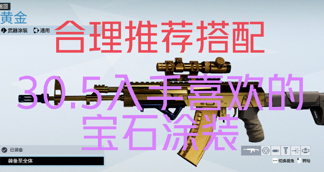 彩虹六号 围攻 宝石系列武器涂装全dlc展示与建议