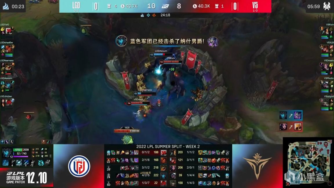 【英雄联盟】LPL夏季赛：Rich船长鏖战五十分钟！V5 1-0 LGD！-第7张