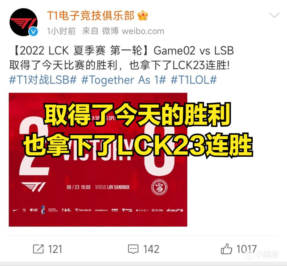 【英雄联盟】T1拿下LCK赛区23连胜，追平2015年SKT的连胜纪录-第1张