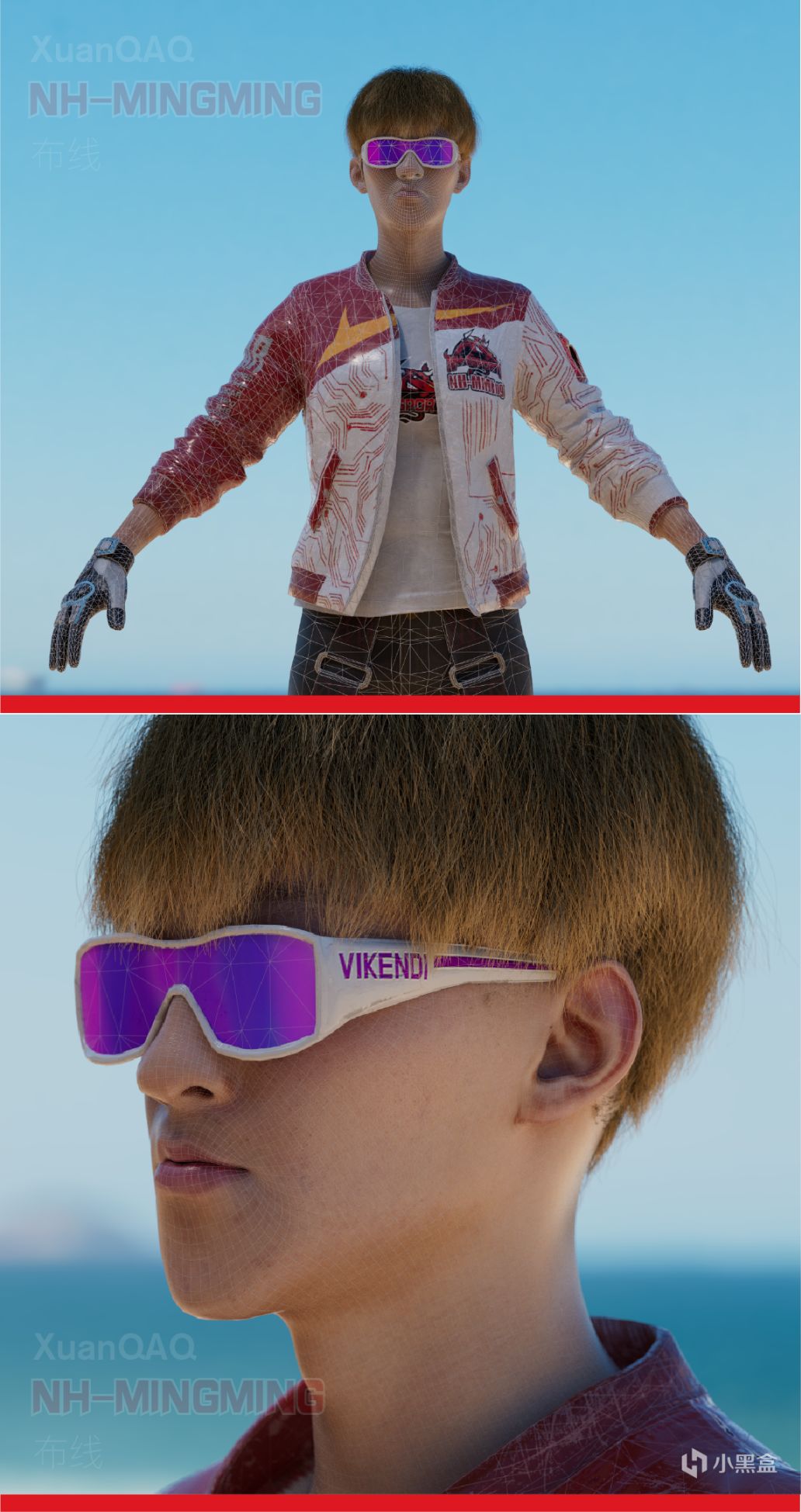 【绝地求生】NH-Mingming角色建模渲染-第1张