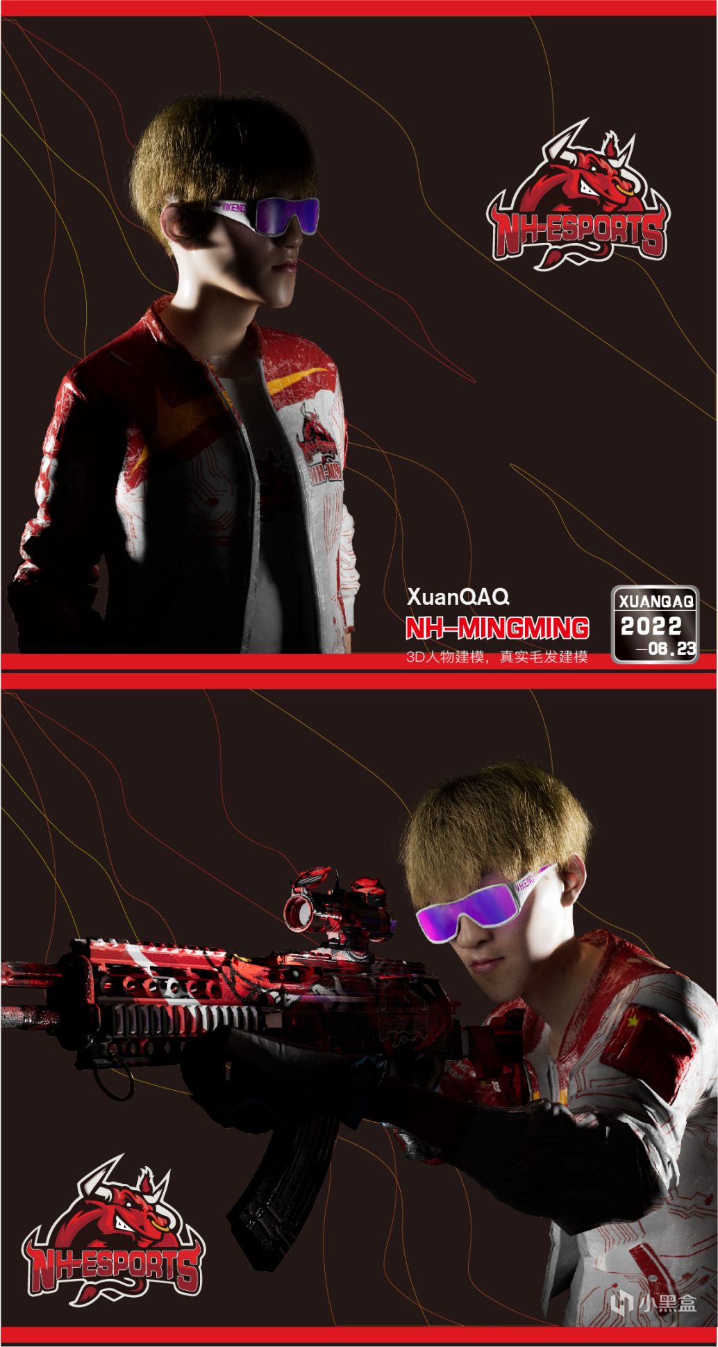 【绝地求生】NH-Mingming角色建模渲染-第0张