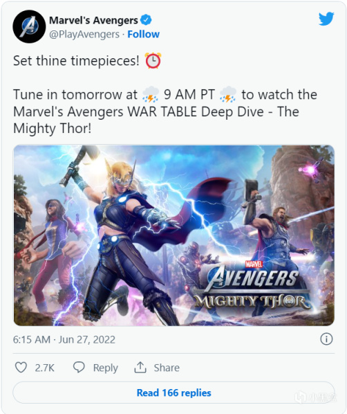 《漫威复仇者联盟》大更新明日发布，强大的女雷神加入游戏-第1张