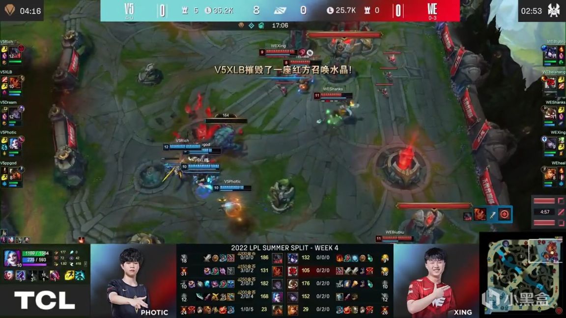 【英雄聯盟】LPL夏季賽：Photic金克斯四殺！V5 1-0 WE！-第7張