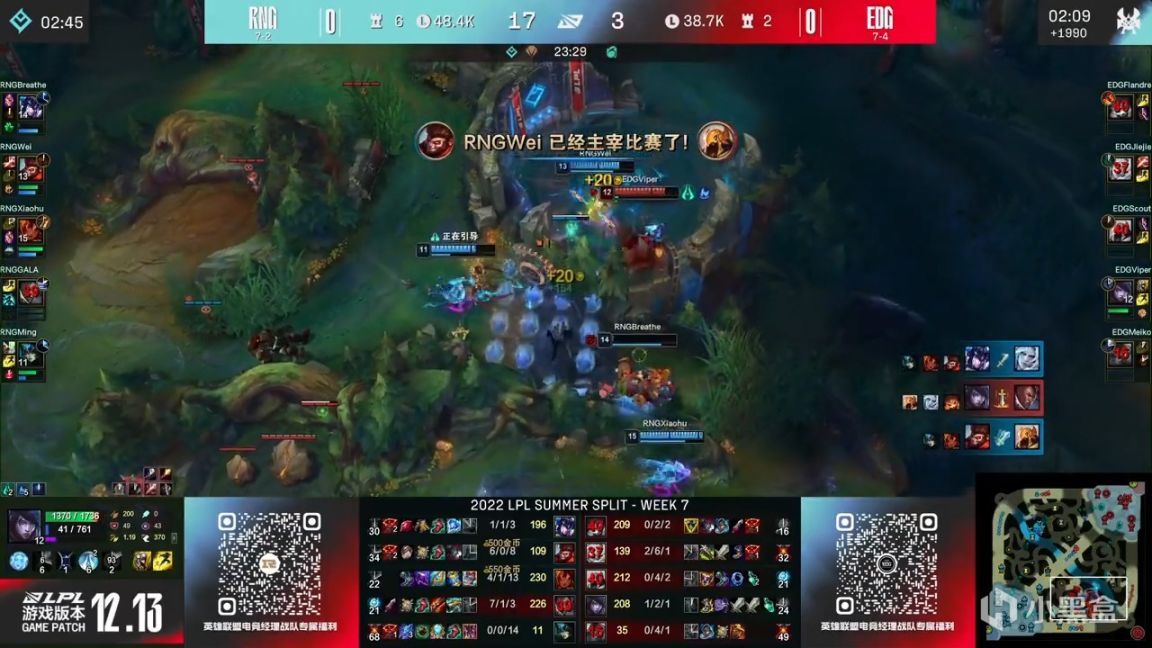 【英雄聯盟】LPL夏季賽：Wei猴子超神碾壓局！RNG 1-0 EDG！-第10張