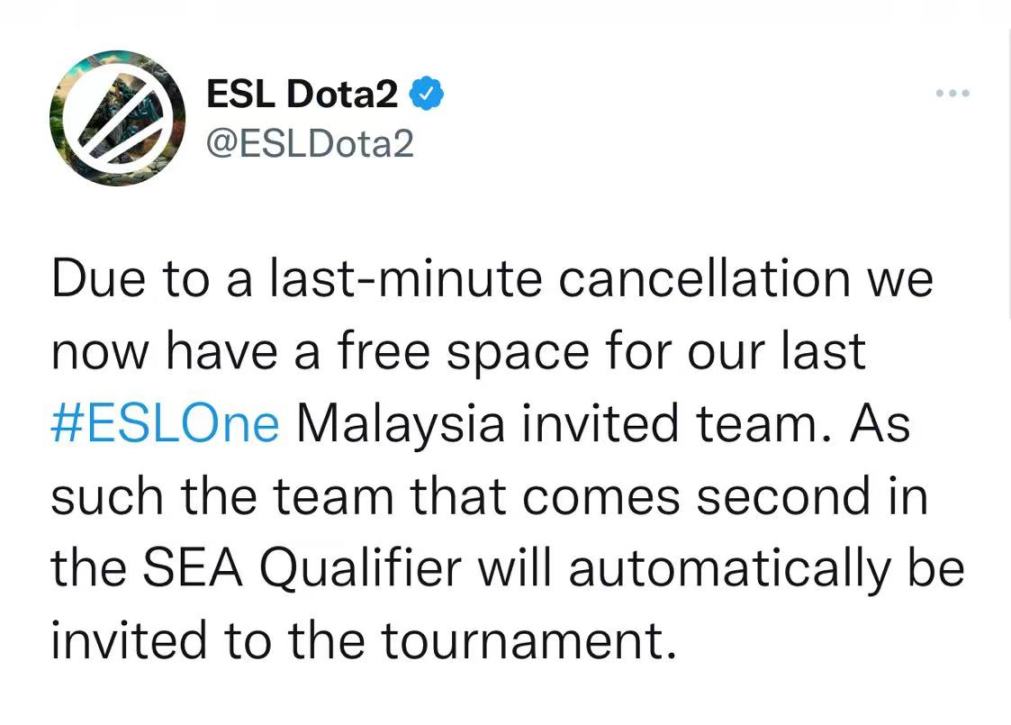 【刀塔2】因直邀隊伍不能參賽，BOOM戰隊獲得ESL One馬來西亞參賽資格-第0張