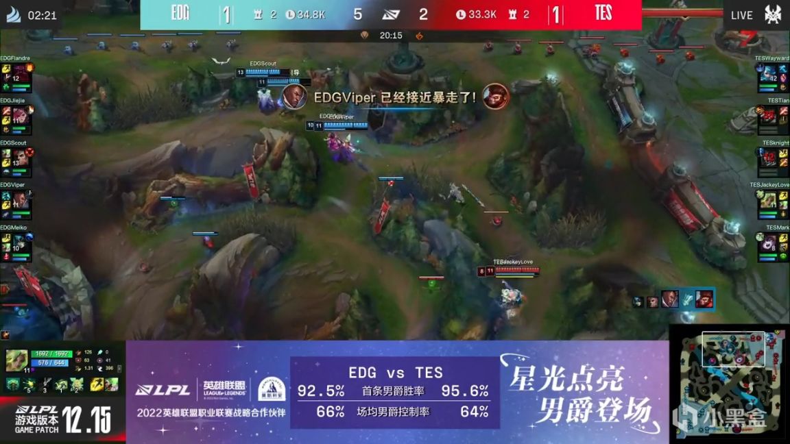 【英雄联盟】LPL季后赛：Viper卢锡安拿下赛点！EDG 2-1 TES！-第9张