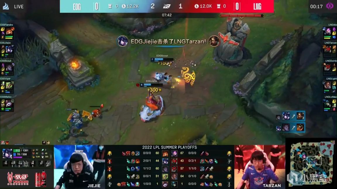 【英雄聯盟】LPL季後賽：Scout塞拉斯戰神打爆中路！EDG 1-0 LNG！-第5張