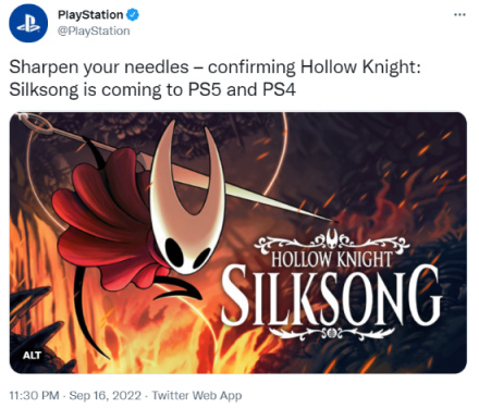 《空洞騎士：絲之歌》確認登陸PS平臺-第0張