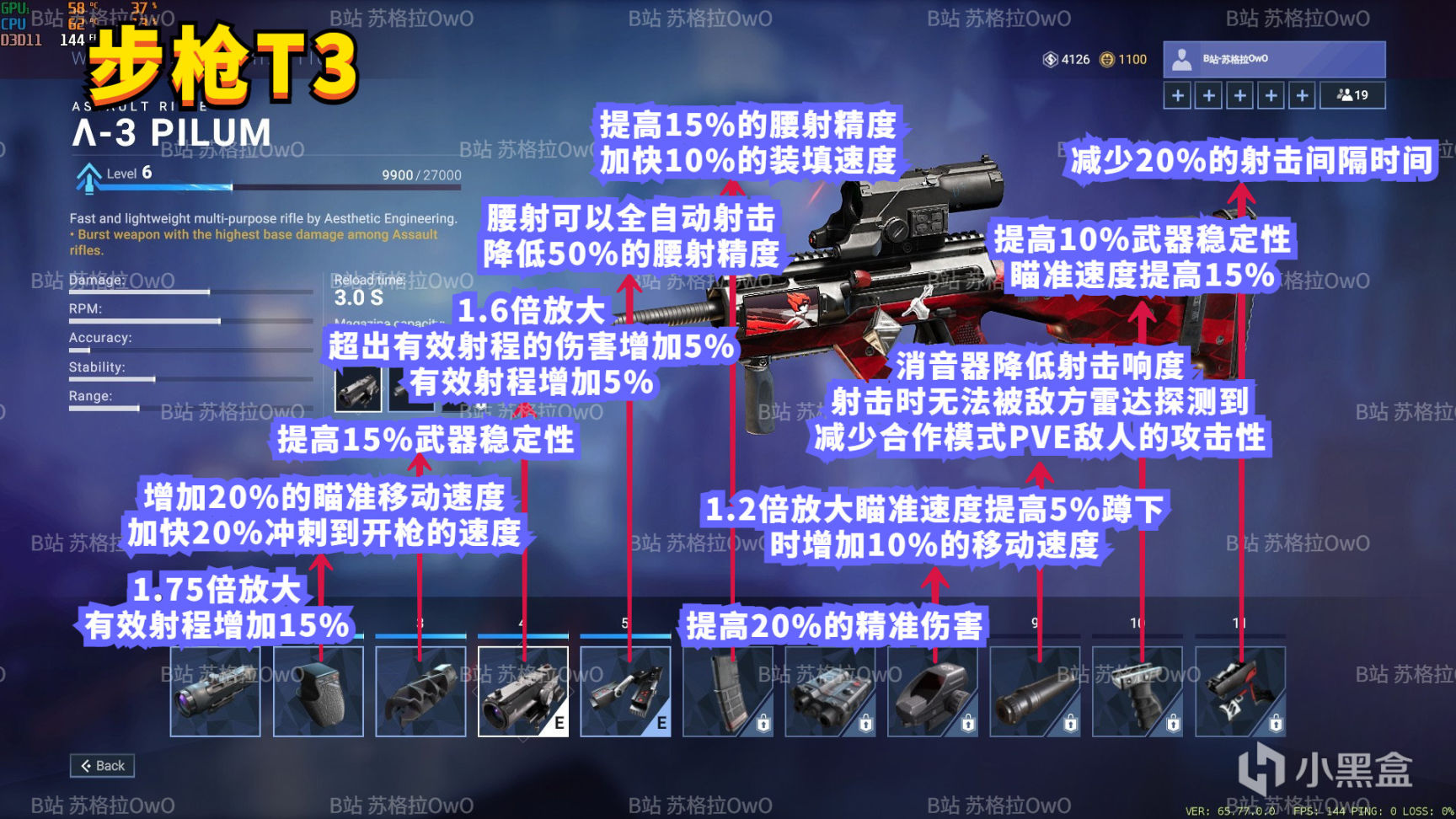 【PC遊戲】[破碎線shatterline]一張圖看懂全配件 全武器全配件屬性翻譯整合圖-第3張