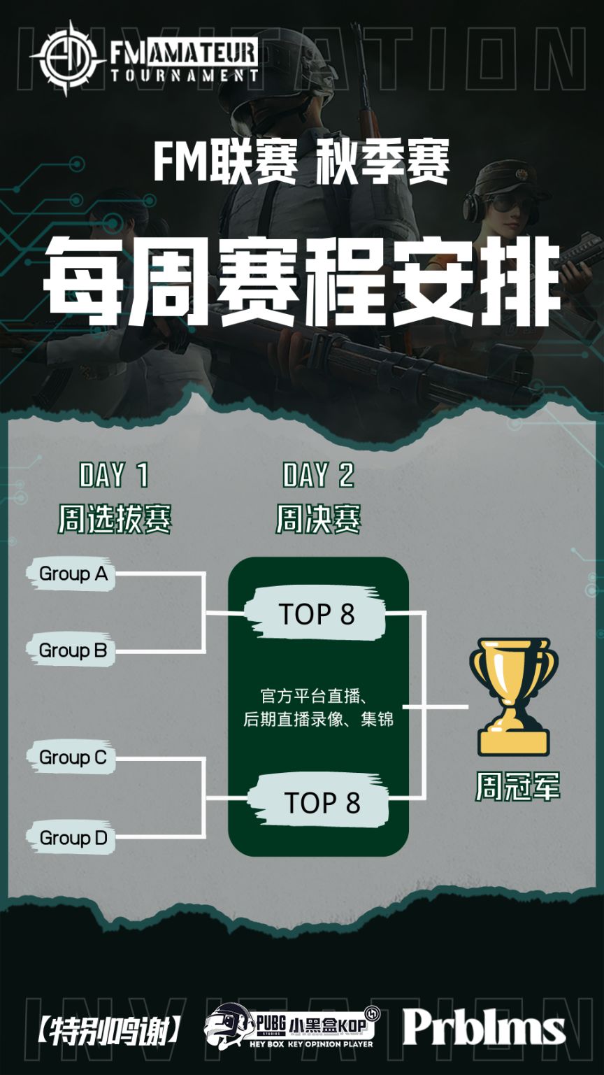 【绝地求生】FM联赛秋季赛第四周小组赛预告/欢迎绿色玩家加入-第3张