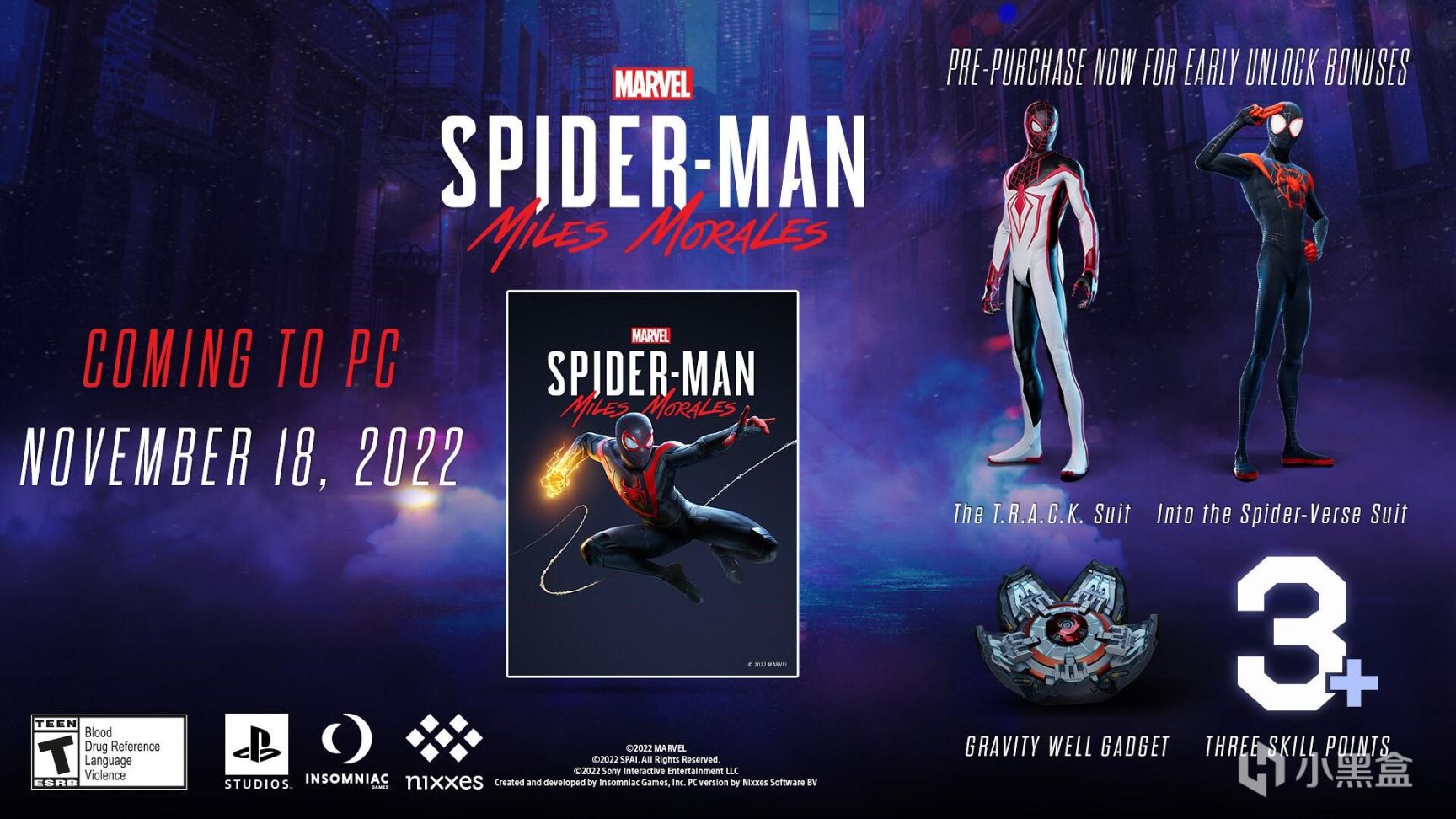 《漫威蜘蛛侠 迈尔斯·莫拉莱斯》PC版将于2022年11月18日发售 2%title%