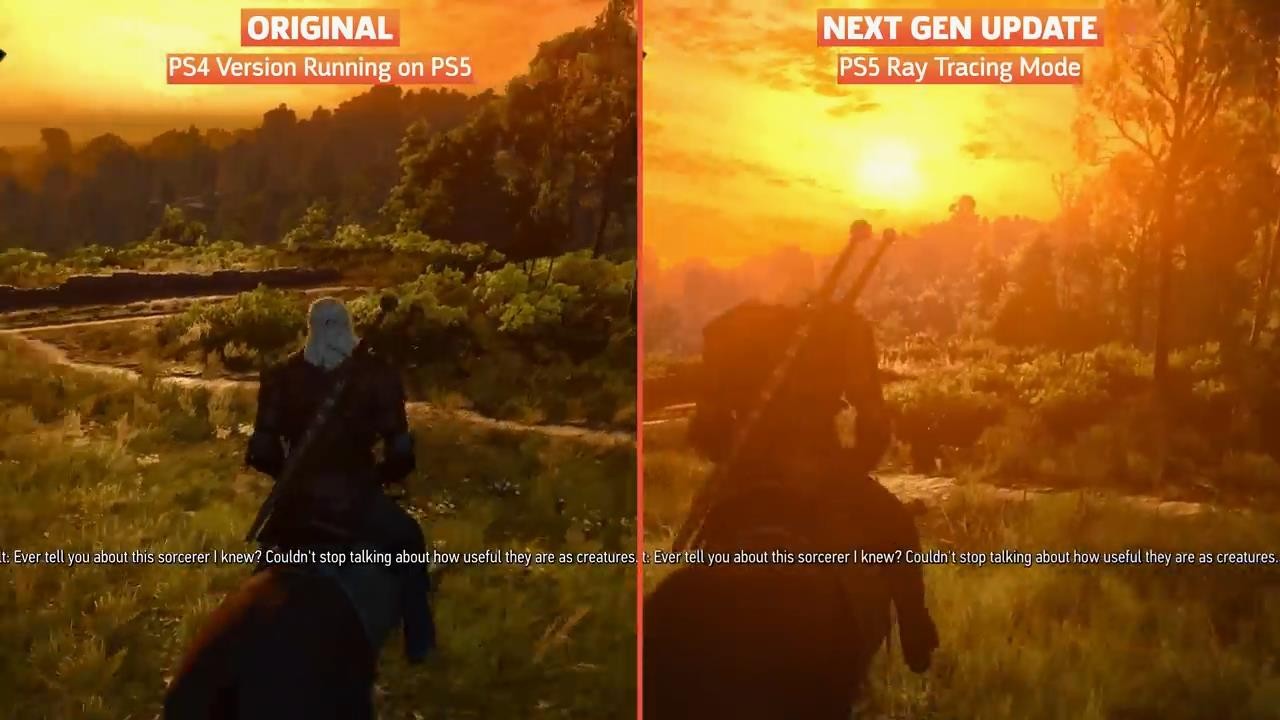 《巫師3》PS4與PS5次世代版畫面對比 光追效果好