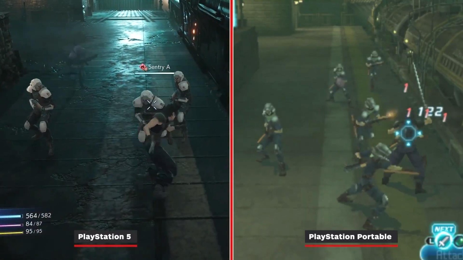 《最终幻想7：核心危机 再融合》PS5版与原版对比 画面提升 2%title%