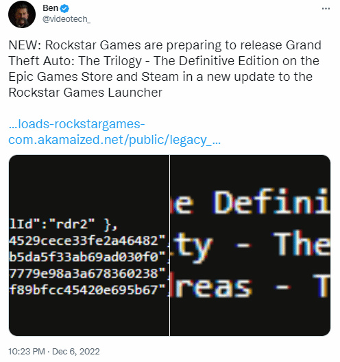 R星启动器代码泄露《GTA三部曲》或将登Epic和Steam 2%title%