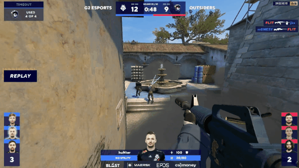 【CS:GO】BLAST全球总决赛：G2 2-0轻取Outsiders-第4张
