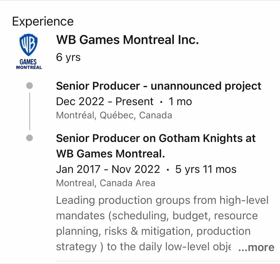 【PC遊戲】華納蒙特利爾有一個新項目尚未公佈 或是DC宇宙遊戲