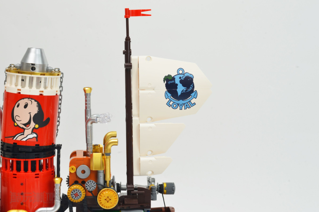 【周边专区】集造型细节玩法于一体！拼奇大力水手蒸汽寻宝船开箱评测-第70张