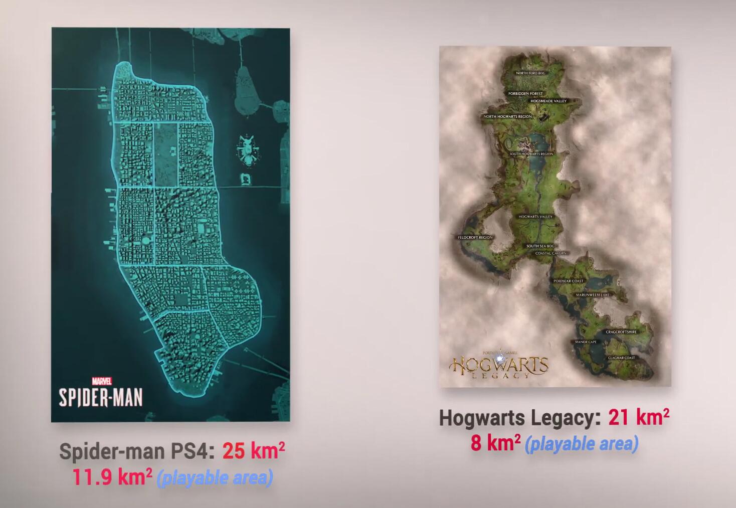 【PC遊戲】玩家對比《霍格沃茨之遺》地圖大小：接近漫威蜘蛛俠-第2張