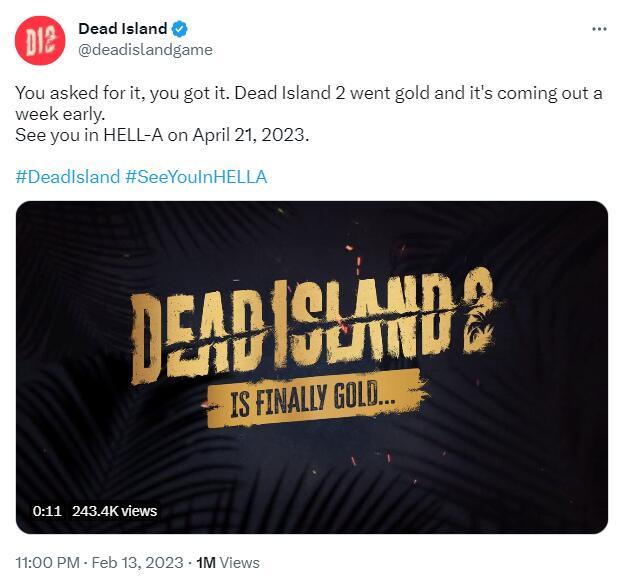 【PC游戏】反向跳票《死亡岛2》官宣进厂压盘-第0张