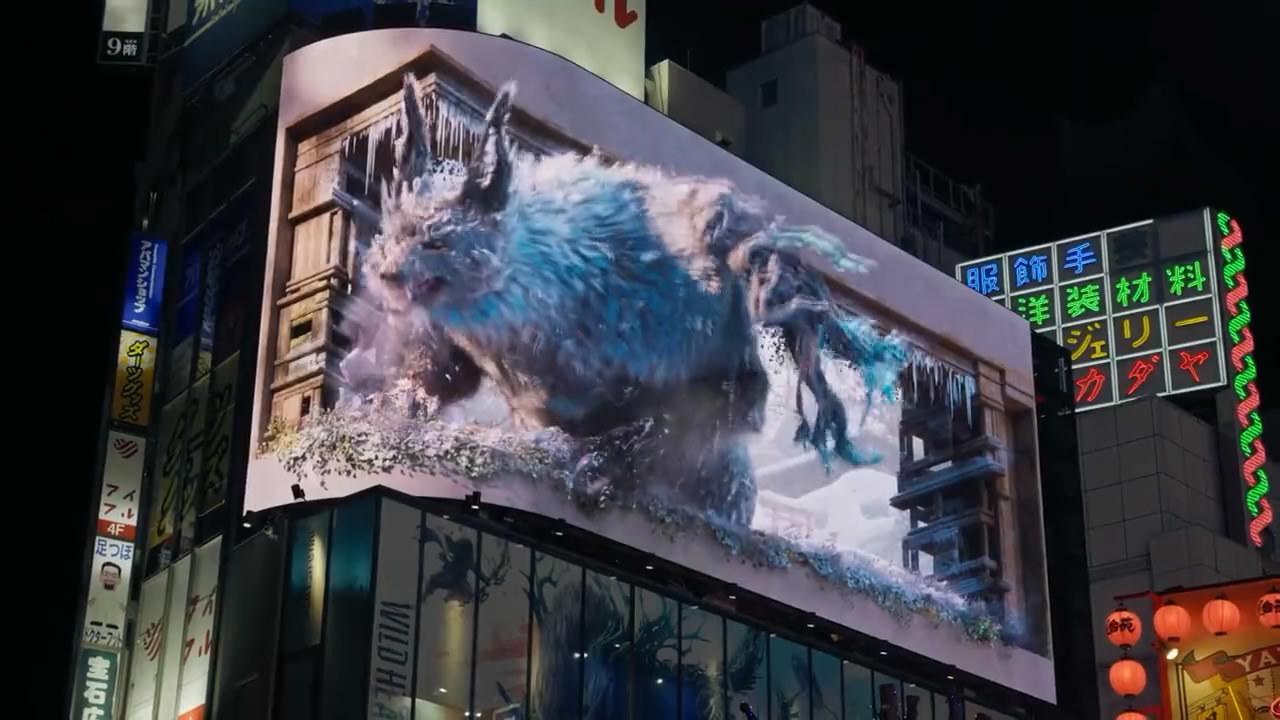 【PC游戏】狩猎游戏《狂野之心》日本新宿3D广告影像公布-第1张