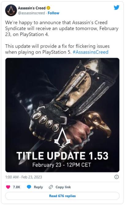 《刺客信条:枭雄》更新上线：解决PS5游玩时的闪烁问题-第1张