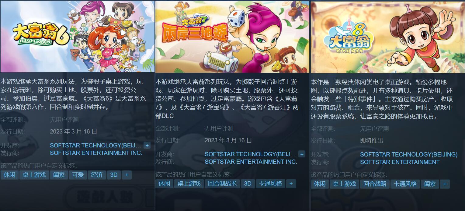 《大富翁》6、7、8即将上架Steam，还有4代免费DLC!