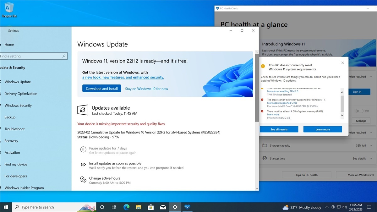 推廣力度過頭了 微軟向不受支持的設備推送Windows 11