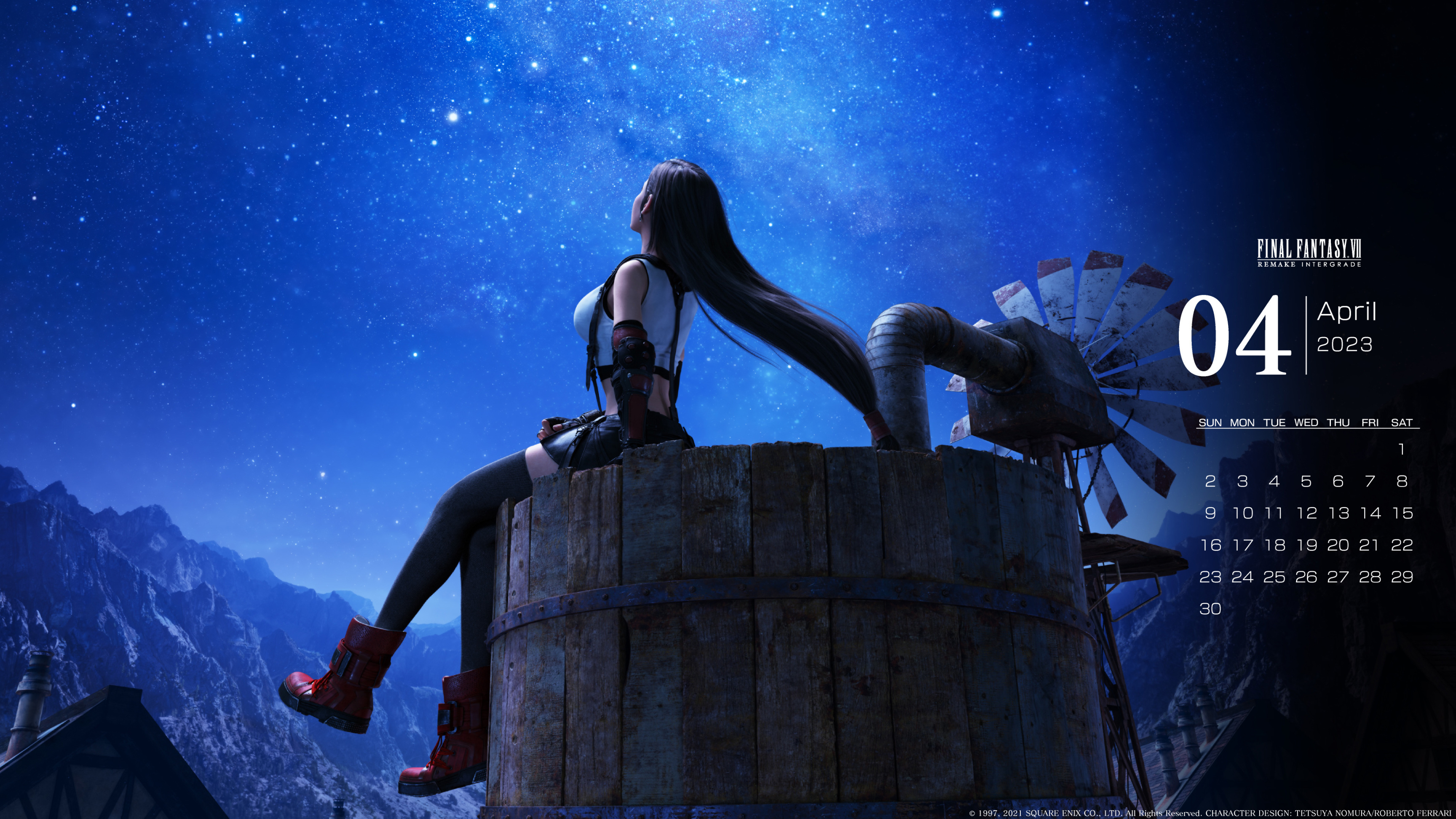 《FF7:重製版》蒂法主題日曆壁紙公開:美麗熟悉的背影-第2張