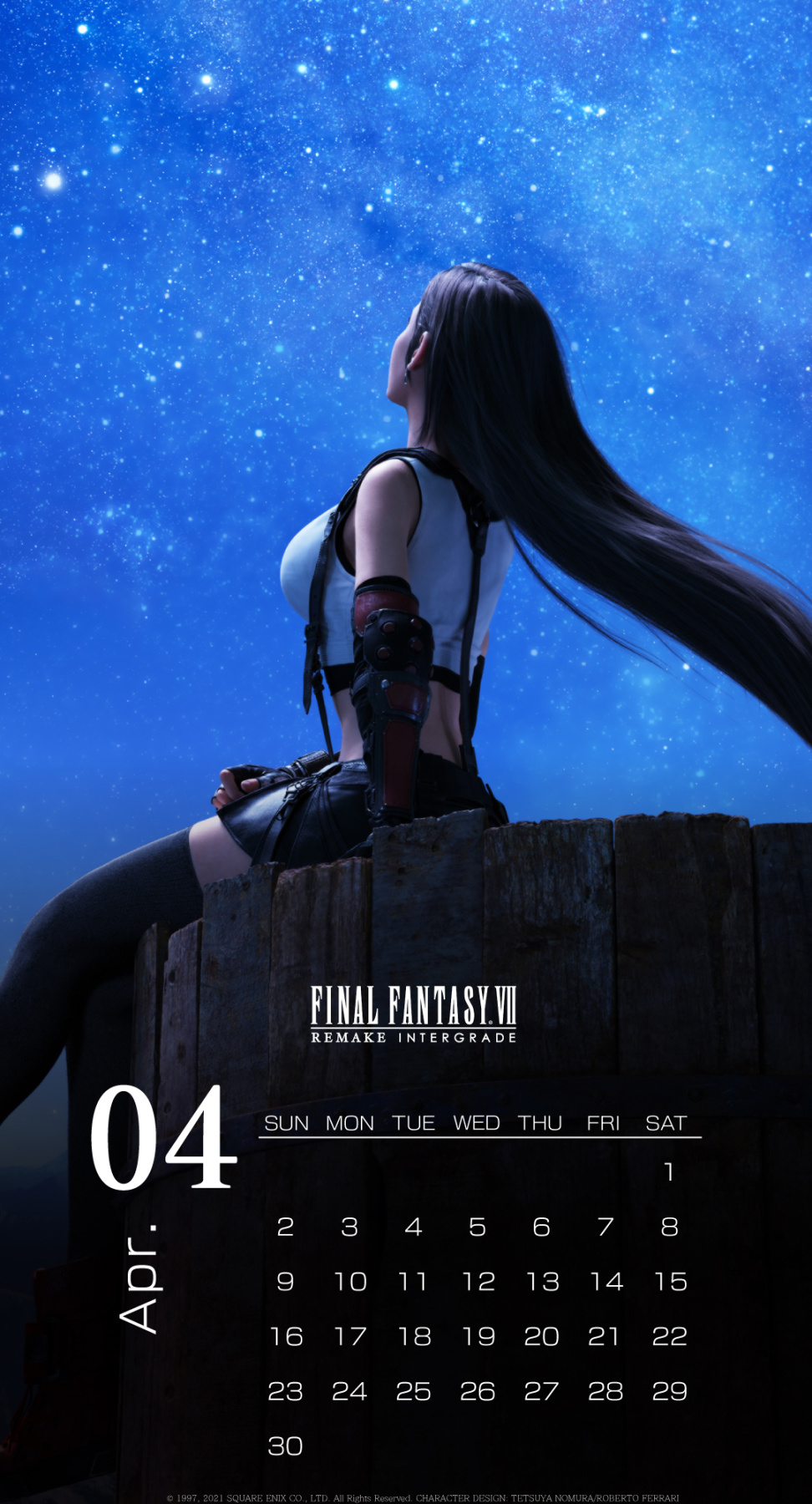 《FF7:重製版》蒂法主題日曆壁紙公開:美麗熟悉的背影-第4張