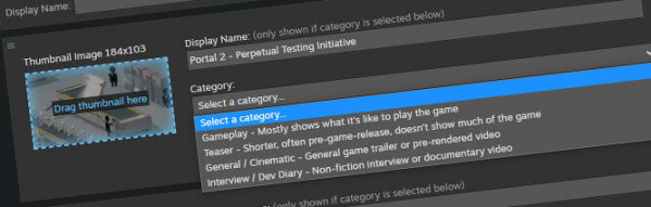 【PC游戏】Steam商店新变化 宣传片类别选项及显示逻辑更新-第2张