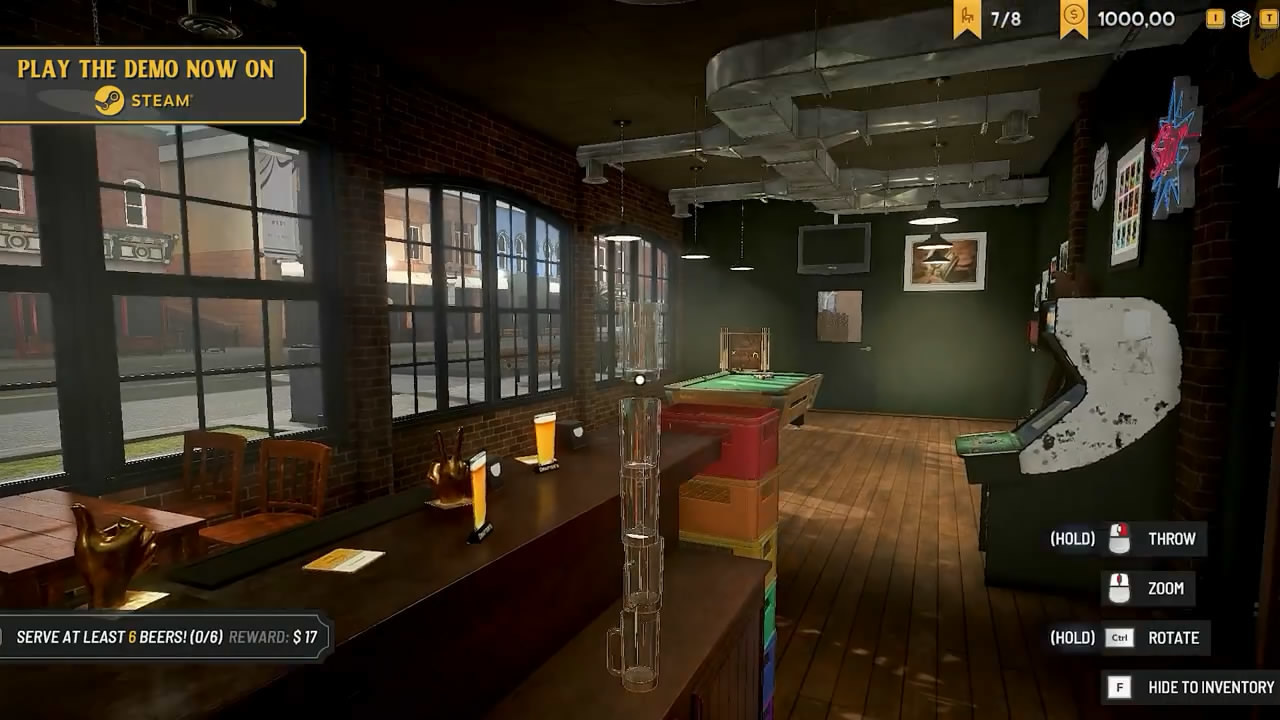 【PC游戏】模拟经营《自酿酒吧模拟器》Steam发售日公布-第2张
