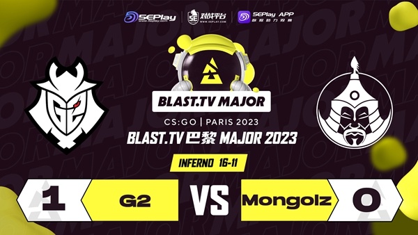 【CS:GO】巴黎Major挑战者组：G2轻取Mongolz获得首胜-第0张