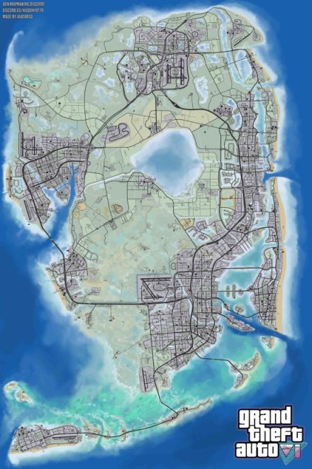 《GTA6》爆料地图引热议：看起来太大有点不真实-第0张