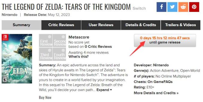 【Switch】喜迎《王國之淚》！M站公佈《塞爾達》遊戲評分排行榜-第0張