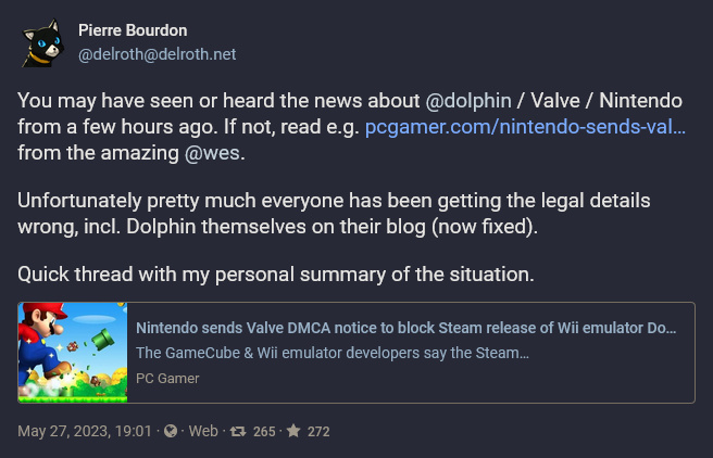 【PC游戏】海豚模拟器下架并非任天堂主动要求 而是V社决定-第2张