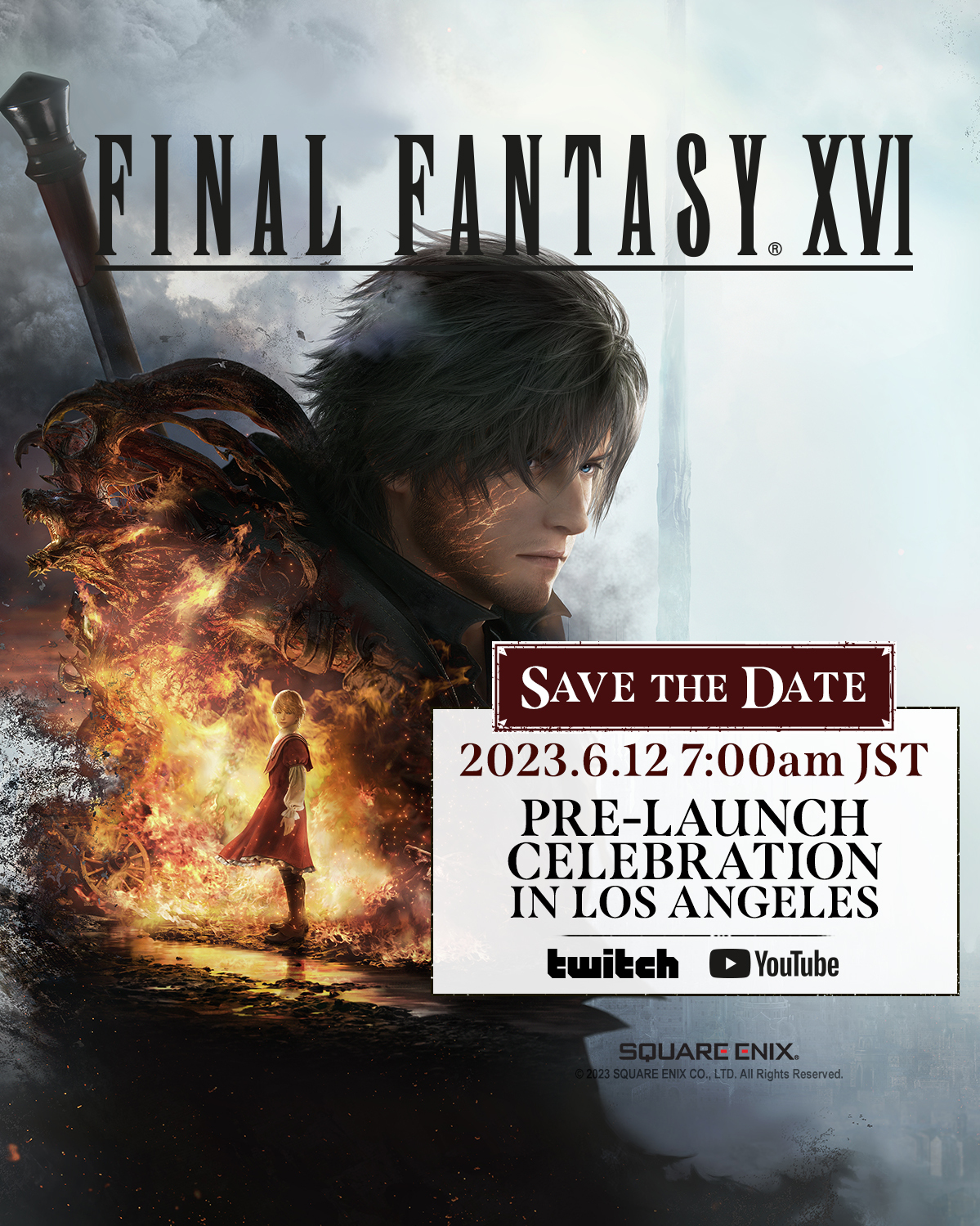 《最终幻想16》官方宣布6月12日洛杉矶举行售前见面会