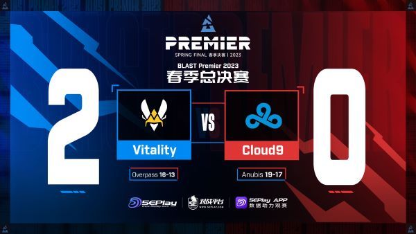 【CS:GO】BLAST春决：艰难取胜！Vitality 2-0 Cloud9-第0张