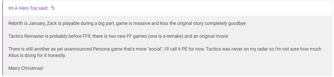【PC游戏】传《最终幻想7重生》明年1月推出，游戏内容整体大改!-第1张
