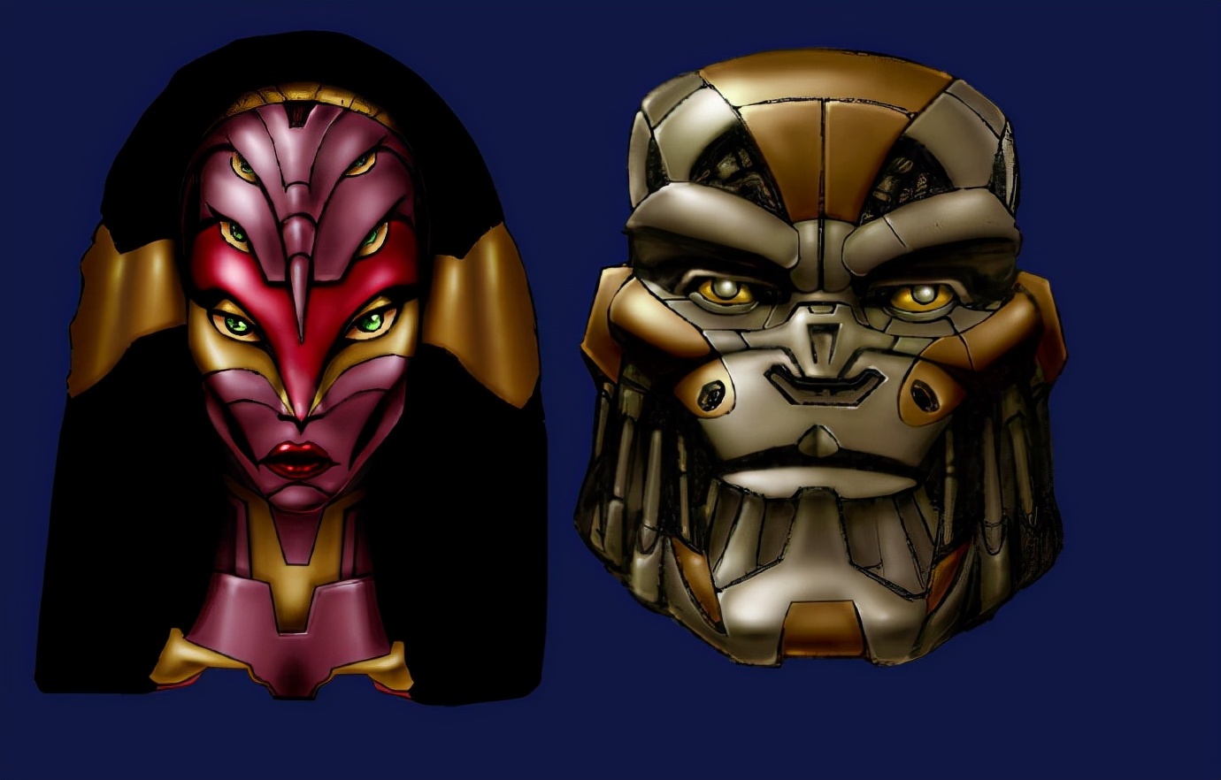 变形金刚猛兽侠角色插画，大家还记得它们吗？